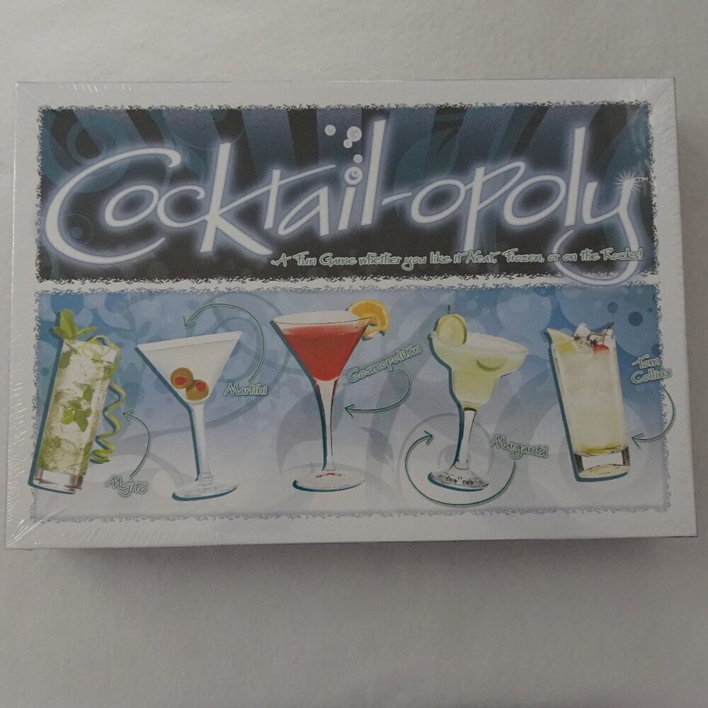 Cocktail-opoly Cocktail Drinks Trading Board Game New Factory Sealed!